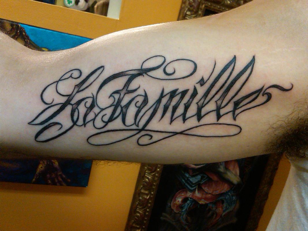 Lettering Inner Arm by Su Houston TattooNOW